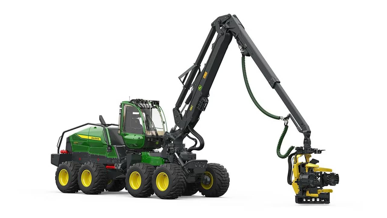 John Deere 1270H Wheeled Harvester - Advanced H-Series Forestry Equipment