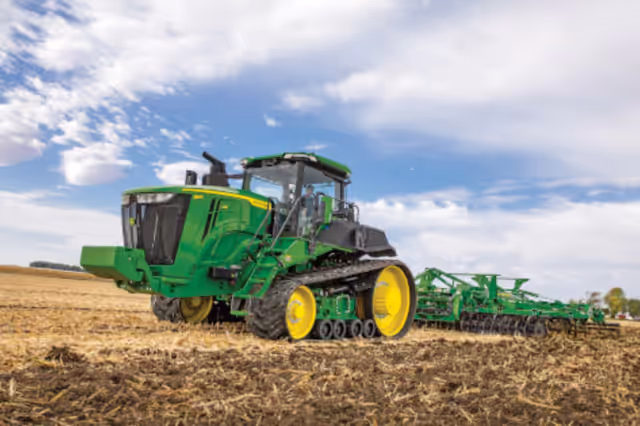 John Deere 9RT Series Tractor - Premium Track Agricultural Equipment